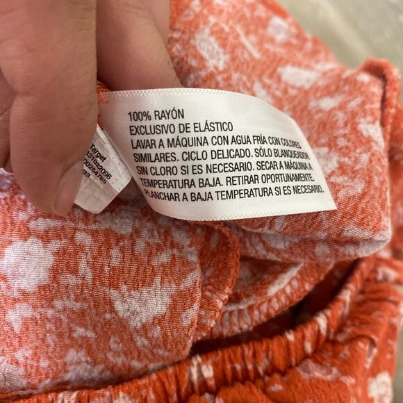 Wild Fable White and Orange Floral Print Women’s Off Shoulder Crop Top XXL - Picture 4 of 4